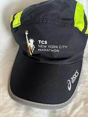 TCS Asics 2016 New York City Marathon Black Adjustable Performance Hat • $15