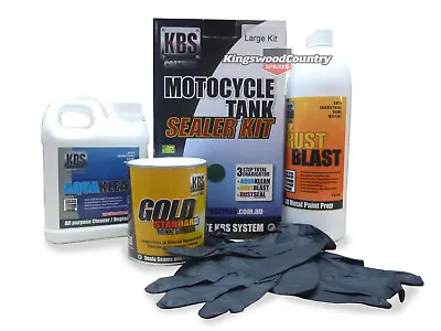 KBS Motorcycle Fuel Tank Sealer Kit LARGE 45L Prevent Rust Corrosion Motorbike • $107.90