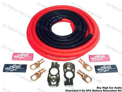 OVERSIZED 4 Ga OFC Battery Cable Relocation Kit 12+ 2 - W/ TERMINALS IMCA UMP K1 • $49.95