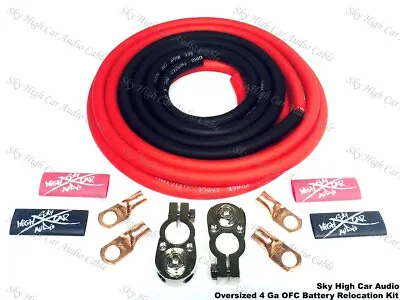 OVERSIZED 4 Ga OFC Battery Cable Relocation Kit 16'+ 4- TERMINALS IMCA UMP K11 • $64.95