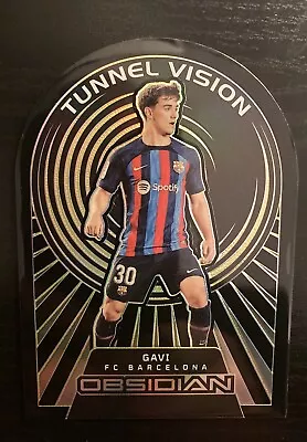 Gavi FC Barcelona 2022-23 Obsidian Tunnel Vision Gold /10 • $39.99