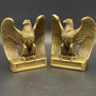 Philadelphia Manufacturing Co. Pair Of Brass American Eagle  1776  Bookends • $84.99