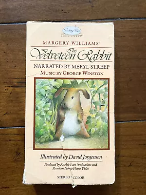 THE VELVETEEN RABBIT Vhs Video Tape 1985 Rabbit Ears Narrated By Meryl Streep • $7.99
