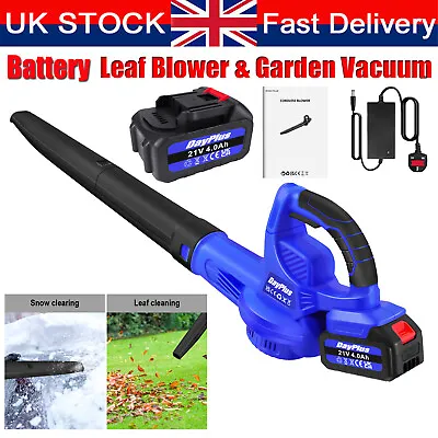 21V Cordless Leaf Blower 2-in-1 Leaf Blower & Vacuum With Battery And Charger • £42.04