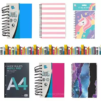 A4 A5 A6 B4 B5 Lined Ruled Hardback Refill Pad Notebooks Journal Diary Write • £2.49