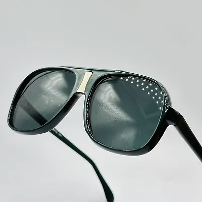 Auber Baretta Sunglasses Men's Oval Dark Green Model 547 Vintage 80s NOS • $197.43