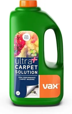 Carpet Cleaner Vax Ultra Plus Solution Shampoo Fluid Remove Stains Rose 1.5L • £13.19