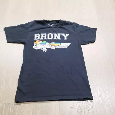 Brony My Little Pony Shirt Mens Small Black Short Sleeve Spell Out Rainbow E1a • $16.99