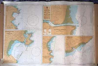 1987 Nautical Navigation Chart: Ports And Harbours On The East Coast Of Scotland • £7