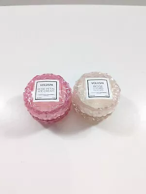 Rose Colored Glassas & Rose Petal Macaron Scented Candle~ 1.8 Oz. ( Lot Of 2 )  • $28