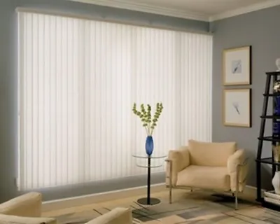 £17.95 • Buy SHEER CREAM Voile Ready Made Vertical Blinds. Complete. 3 Sizes. Can Be Cut NEW