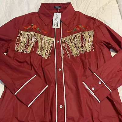 Turetrendy Men’s Western Fringe Long Sleeve XL Embroidered  • $26.74