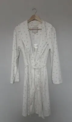 Peaches And Dreams Ladies Velour Dressing Gown Pale Ivory Size Small  BNWT  • £15