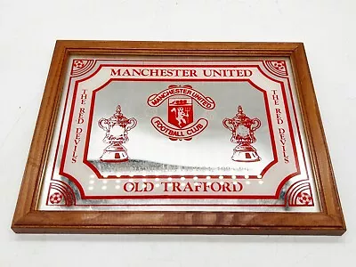 Vintage Manchester United Old Trafford Football Mirrored Framed • £29.99