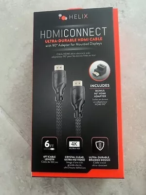 Helix Ultra-Durable 6-ft 4K HDMI Cable With 90 Degree Adapter (ETHHDMI) • $13.60