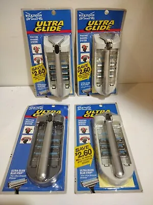 Rare Vtg Wilkinson Sword Ultra Glide Pivoting Razor System Nos X4 • $49