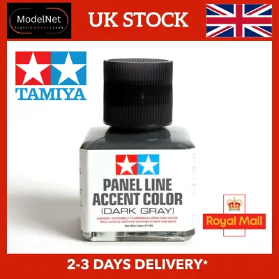 Tamiya 87199 Panel Line Accent Color Dark Grey 40ml Royal Mail • £13.98