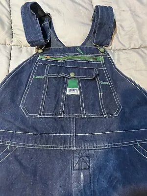 Vintage Liberty Overalls Bib Men’s 38x30 Denim Farmer Carpenter Workwear • $22