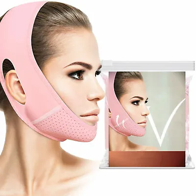V-line Face Chin Cheek Lift Up Slimming Mask Anti Wrinkle Strap Band Reusable • $13.19