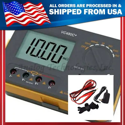 NEW VC480C+ 3 1/2 Digital Milli-ohm Meter Multimeter VC480 USA Seller • $90.99