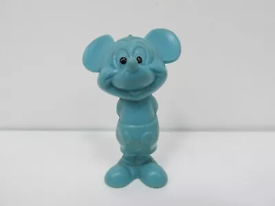 Vintage Walt Disney Blue Mickey Mouse Rubber Figurine Toy 2.5  Tall RARE PVC • $5.99