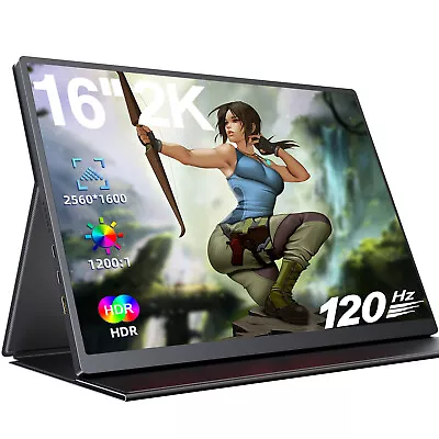 $299.99 • Buy 16  2560*1600 120Hz Gaming Monitor UPERFECT Portable Screen 1200:1 400nits VESA
