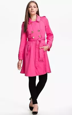 NWT Kate Spade RARE Madeline Trench Coat Barbiecore Pink Barbie Sz 10 MSRP $658 • $250