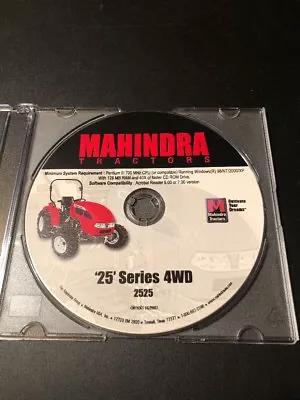 Mahindra Tractor 2525 4wd DEALER SERVICE REPAIR And More Cd Manual • $199