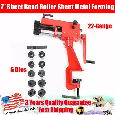 7'' Sheet Bead Roller Sheet Metal Forming Bead Roller Steel Bender With 6 Dies • $190