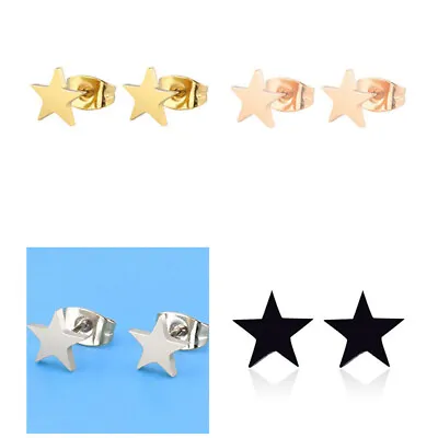 2pairs Stainless Steel Star Earrings 4 Colors Available Wholesale FJS08-007 • $2.99