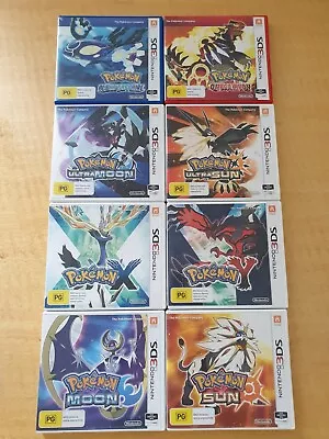 Pokemon Complete Nintendo 3DS 8 X Game Bundle Free Tracked Postage • $599.95