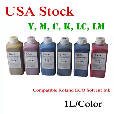 US Stock Calca Compatible Roland ECO Solvent Ink C M Y K LC LM • $31.97