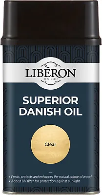 Superior Danish Oil Liberon 500ml Brings Out The Natural Grain Of The Timber • £14.09