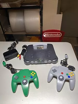 Nintendo N64 Game System Console W/ 2 Controllers Cleaned & Tested Great Bundle • $99