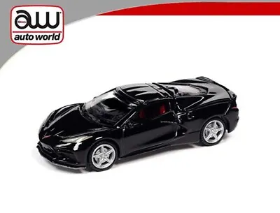 Auto World 1:64 2020 Black Chevrolet Corvette C8 Diecast Model Car Awsp065a • $11.99