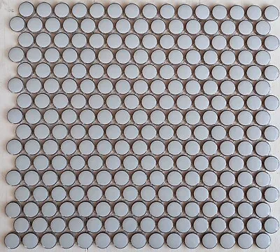 Rustic Sky Blue Penny Round Mosaic Wall Floor Tile • $7.50