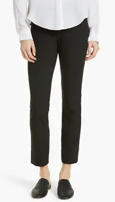 Vince Stitch Front Seamed Pants Black Cropped Leggings Elasticized Waist Sz M • $39.99