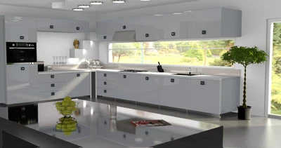 £3.50 • Buy Light Grey Gloss Replacement Acrylic Kitchen Doors Drawers Fronts