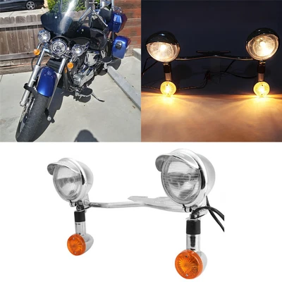 $69.99 • Buy Passing Turn Signals Light Bar For Yamaha V Star 650 950 1100 Custom Classic