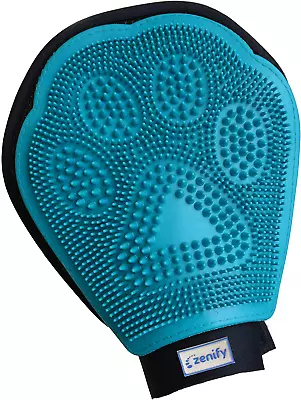 Zenify Pet Grooming Glove Luxury Dog Fur Cat Hair Remover 2-In-1 Deshedding Mitt • $21.99