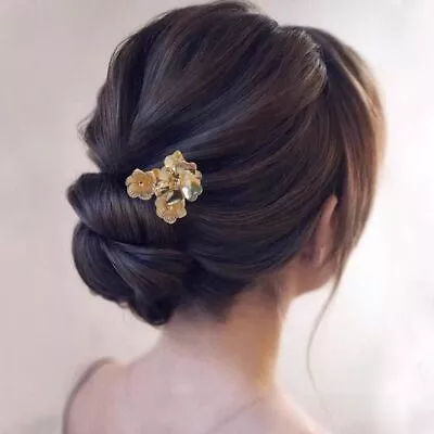 Metal Flower Hair Fork Hairpin Chinese Style Hair Stick  Daily • £3.38