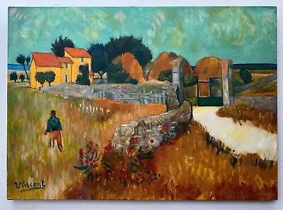 50 X 70 CM OIL PAINTING ON CANVAS - VINCENT VAN GOGH Artist - UNFRAMED - SIGNED • $890