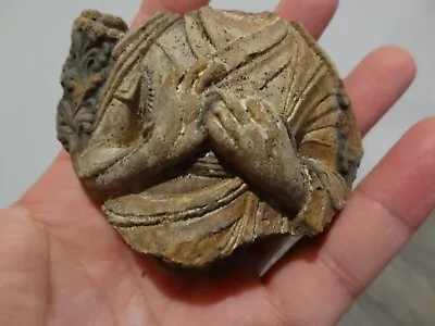 Antique Tibetan Mongolian  Buddhist Hand Made Clay Statue Fragment • $32.99