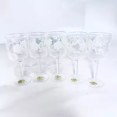 Vintage New 5 Sherry/Cordial Glasses Crystal USSR (Russia) Seal Base Etched • $50.99