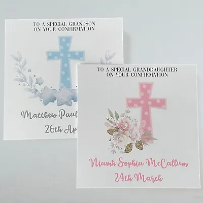 Confirmation Day Card Grandson Son Granddaughter Great Nephew Boys Personalised • £2.95