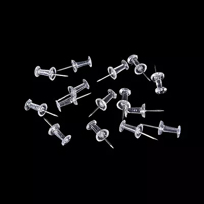 High 40 Pcs Transparent Push Pins Notice Board Map Thumb Tacks Point BulletiN-'h • $6.63