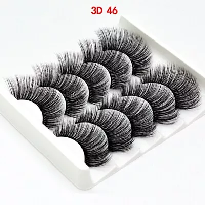 5Pair 3D Mink False Eyelashes Wispy Cross Long Thick Soft Fake Eye Lashes 3for2 • £2.99