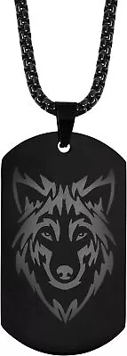 HAQUIL Wolf Necklace Viking Tribal Wolf Head Pendant Wolf Jewelry Gift For Men • $22.08