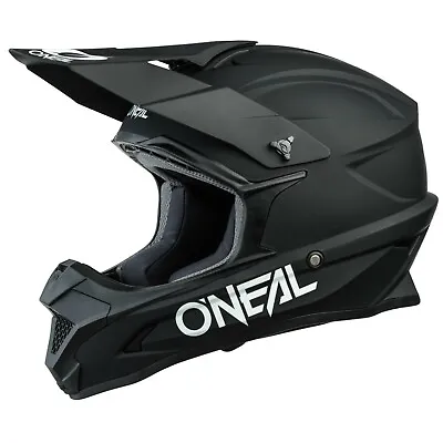 O'Neal 1 Series Off-Road MX Motocross Helmet Solid Black Adult Large LG NEW • $107.99