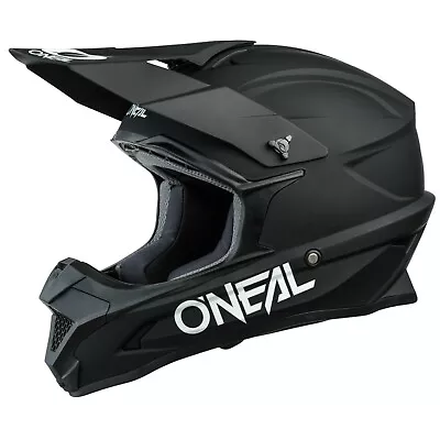 O'Neal 1 Series Off-Road MX Motocross Helmet Solid Black Adult Medium MED M NEW • $107.99